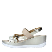 Sandali zeppa Dorato Valleverde