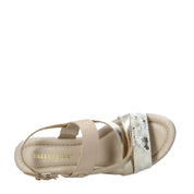 Sandali zeppa Dorato Valleverde