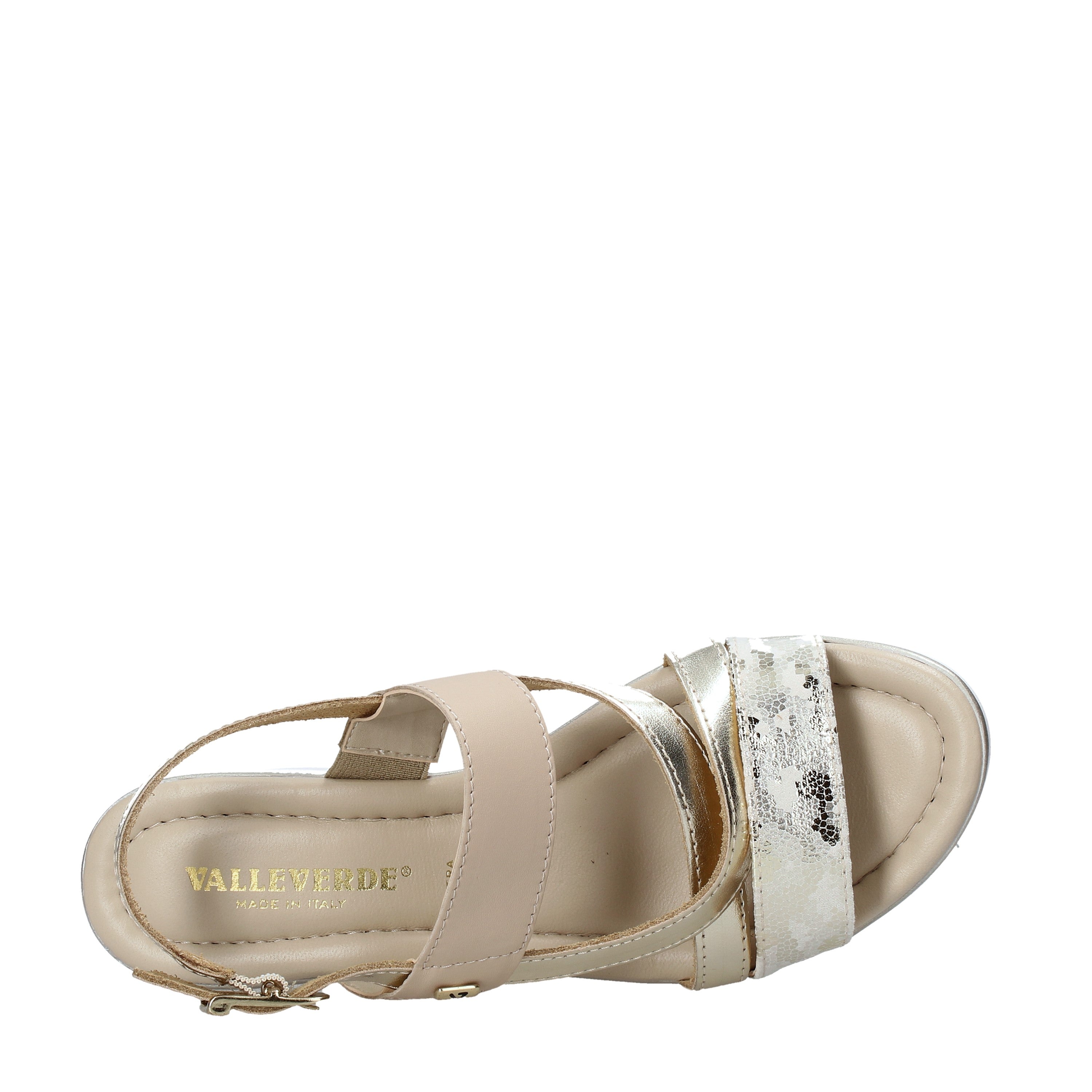 Sandali zeppa Dorato Valleverde