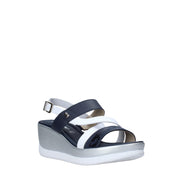 Sandali zeppa Blu Valleverde