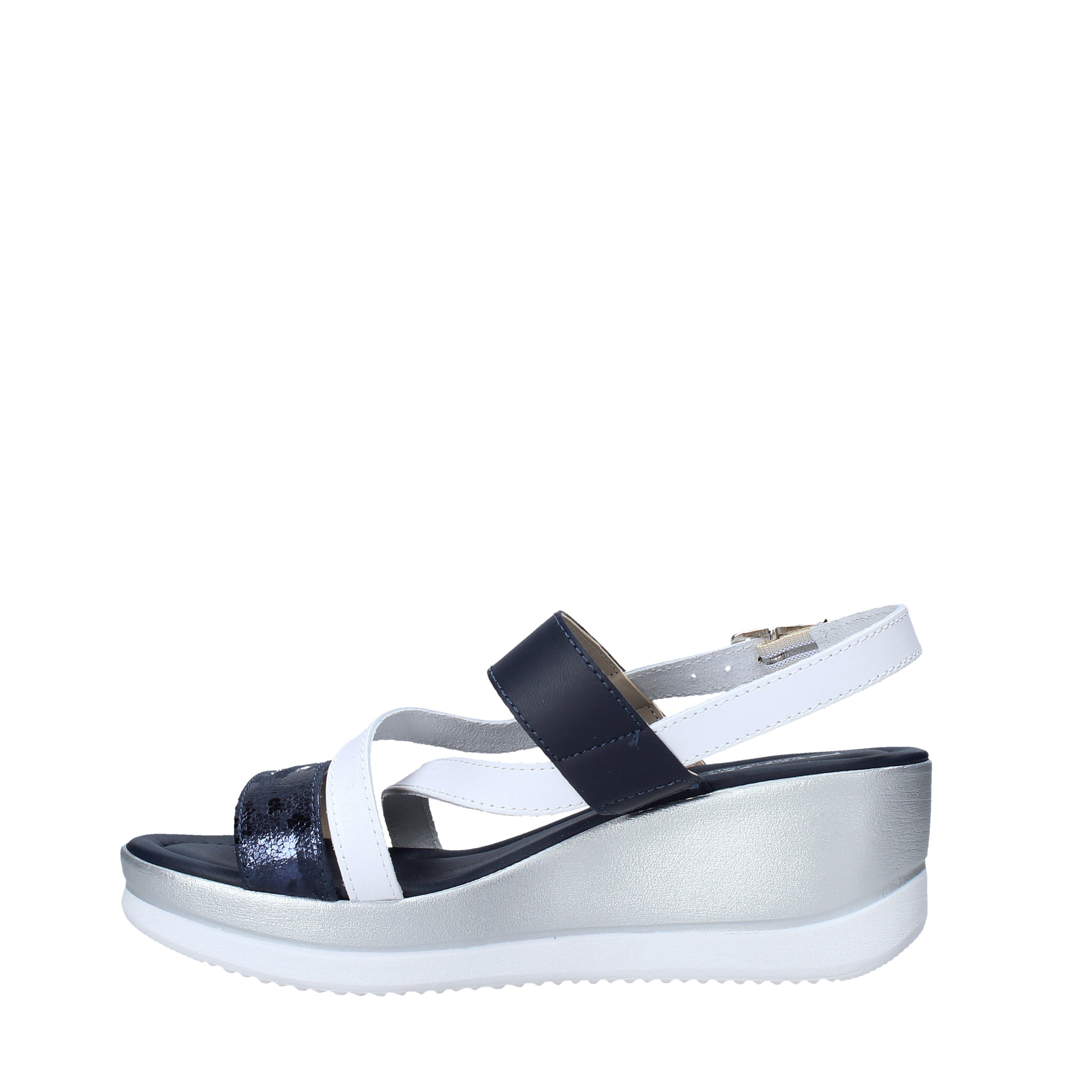 Sandali zeppa Blu Valleverde