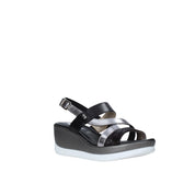 Sandali zeppa Nero Valleverde