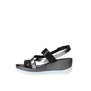 Sandali zeppa Nero Valleverde