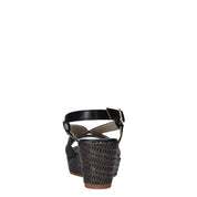 Sandali zeppa Nero Valleverde