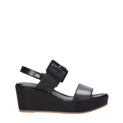 Sandali zeppa Nero Valleverde