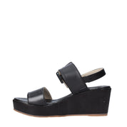 Sandali zeppa Nero Valleverde