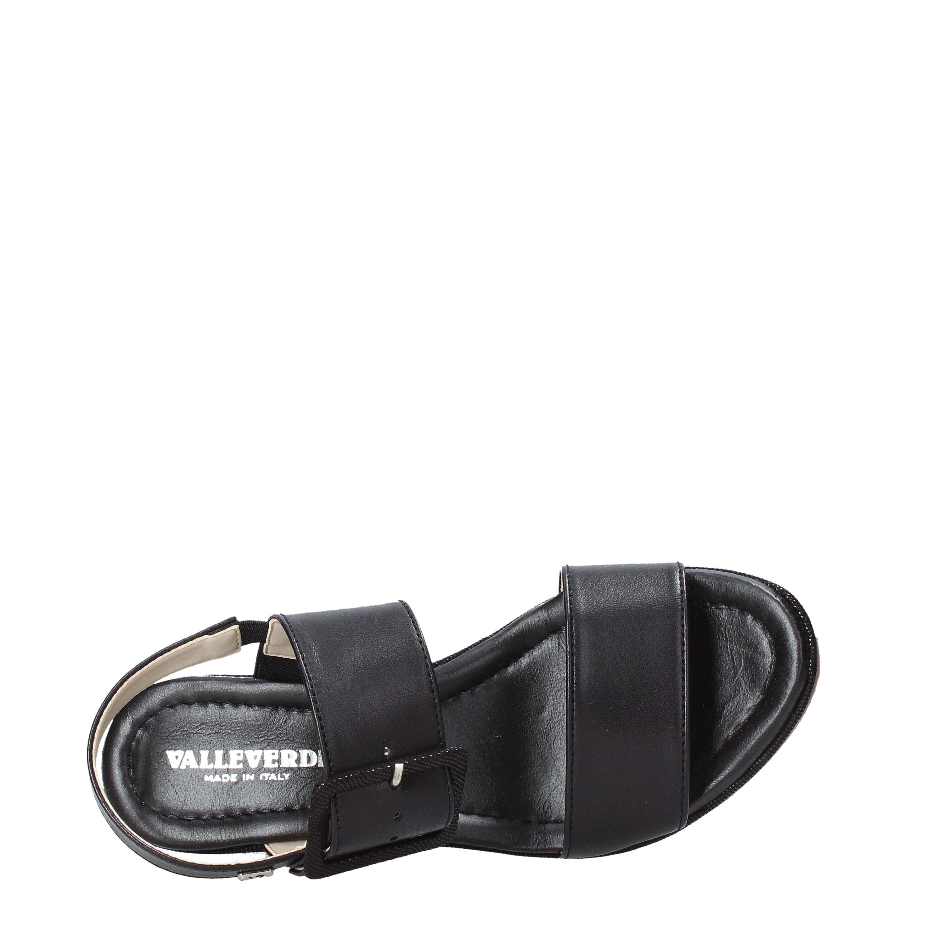 Sandali zeppa Nero Valleverde