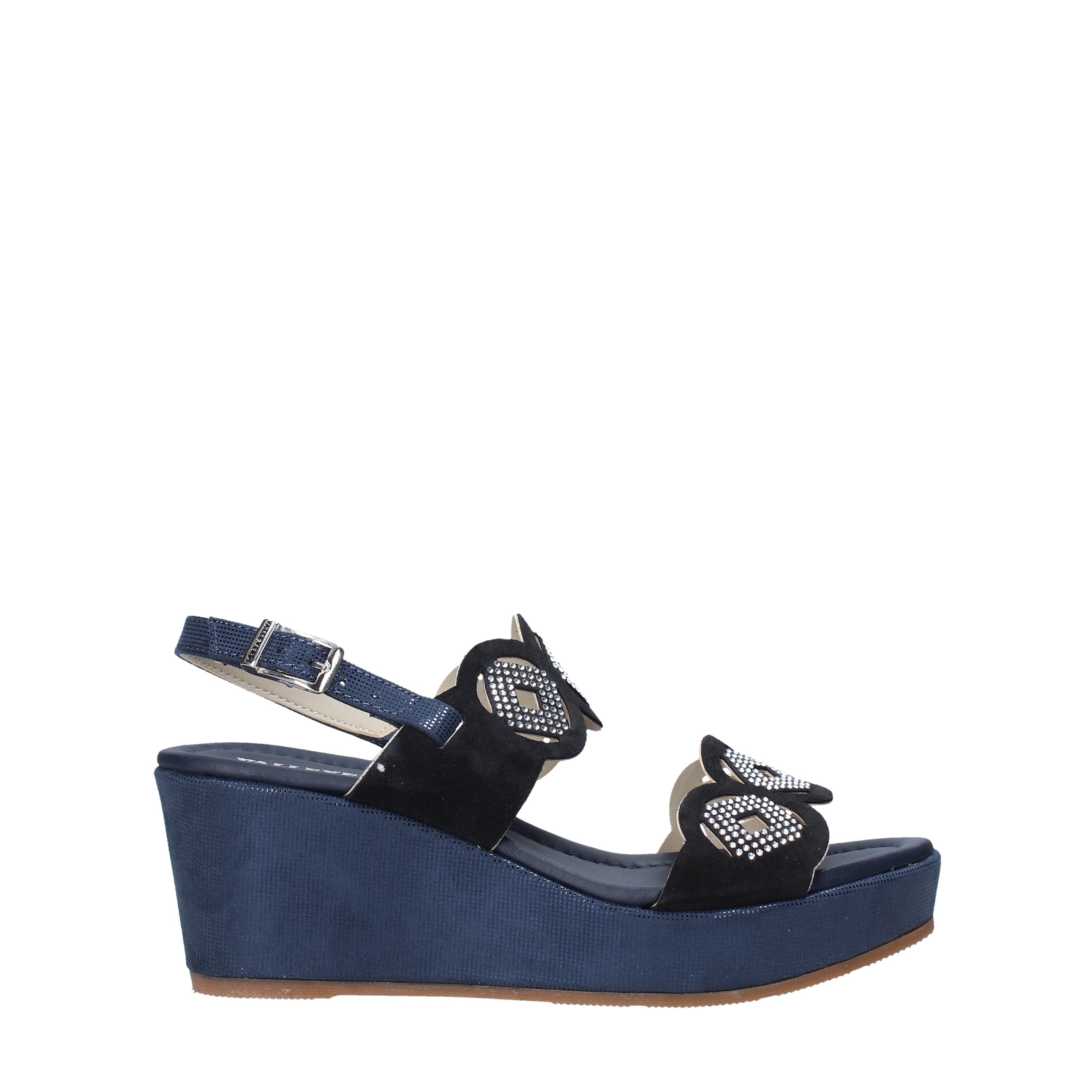 Sandali zeppa Blu Valleverde