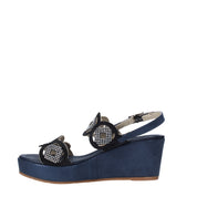 Sandali zeppa Blu Valleverde