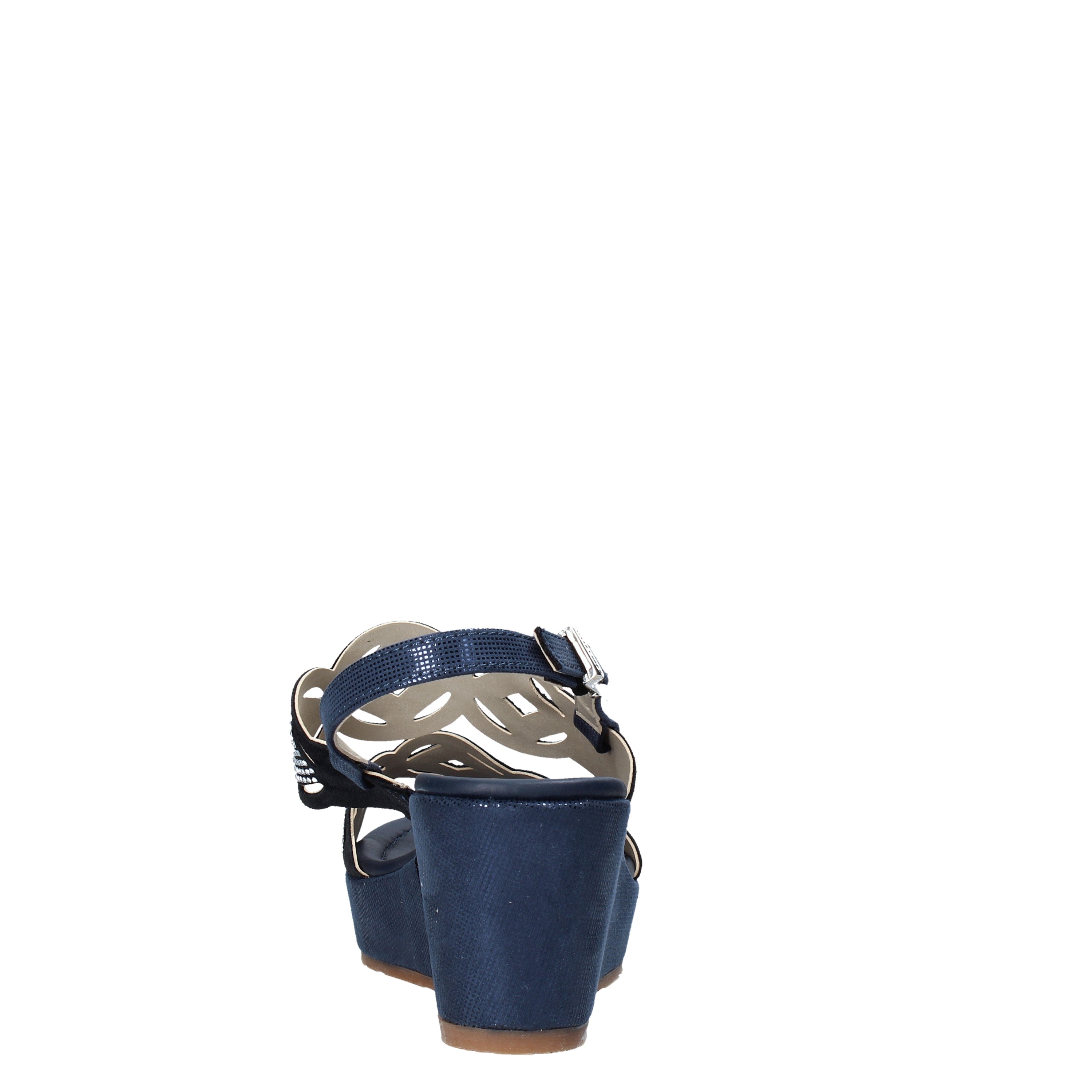 Sandali zeppa Blu Valleverde