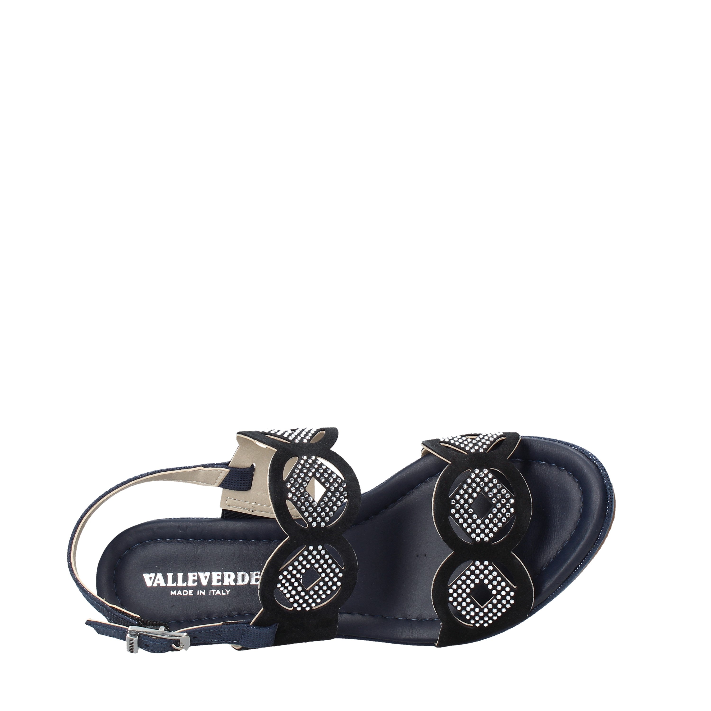 Sandali zeppa Blu Valleverde