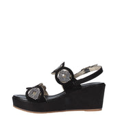 Sandali zeppa Nero Valleverde