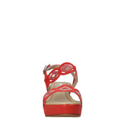 Sandali zeppa Rosso Valleverde
