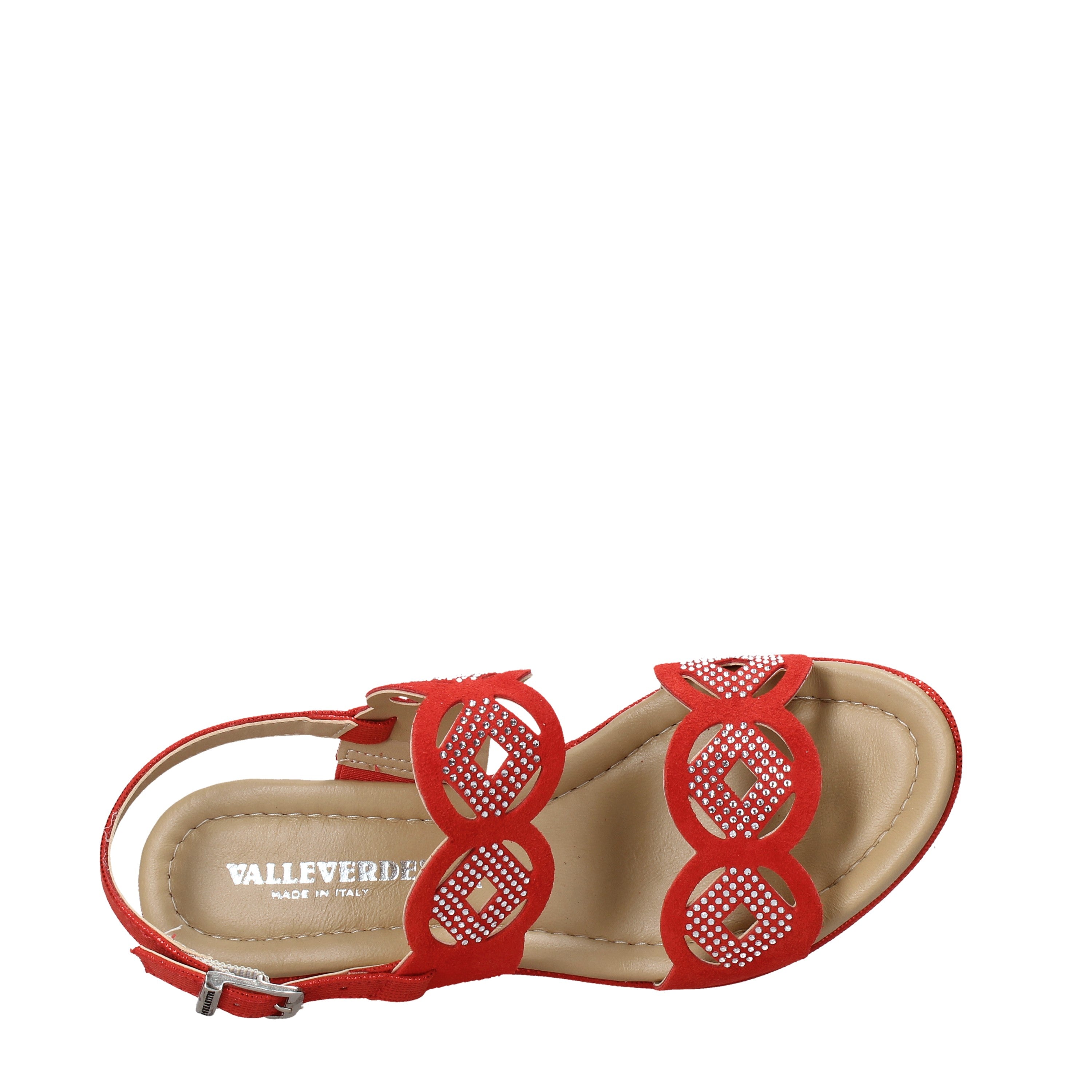 Sandali zeppa Rosso Valleverde