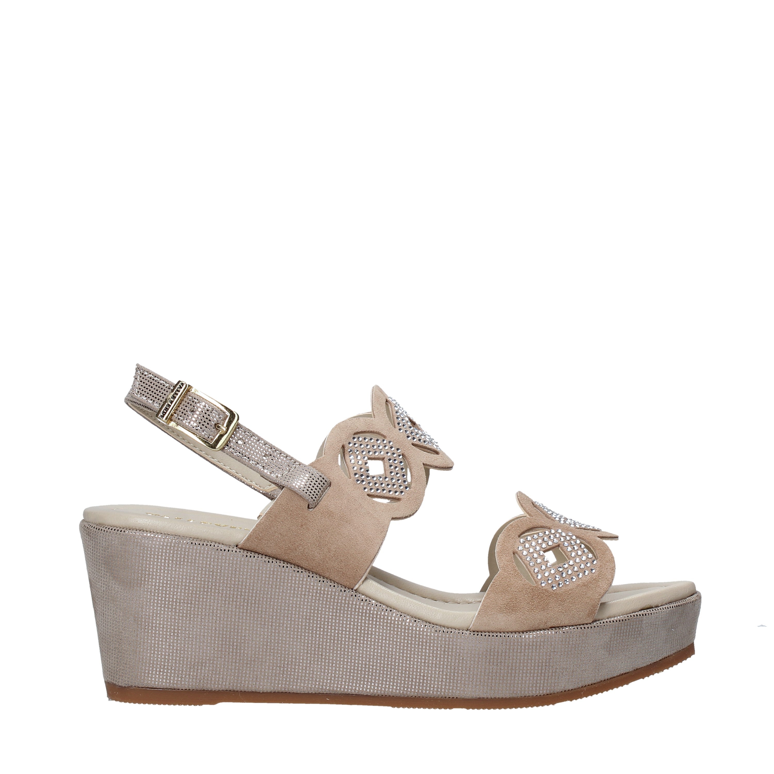 Sandali zeppa Beige Valleverde