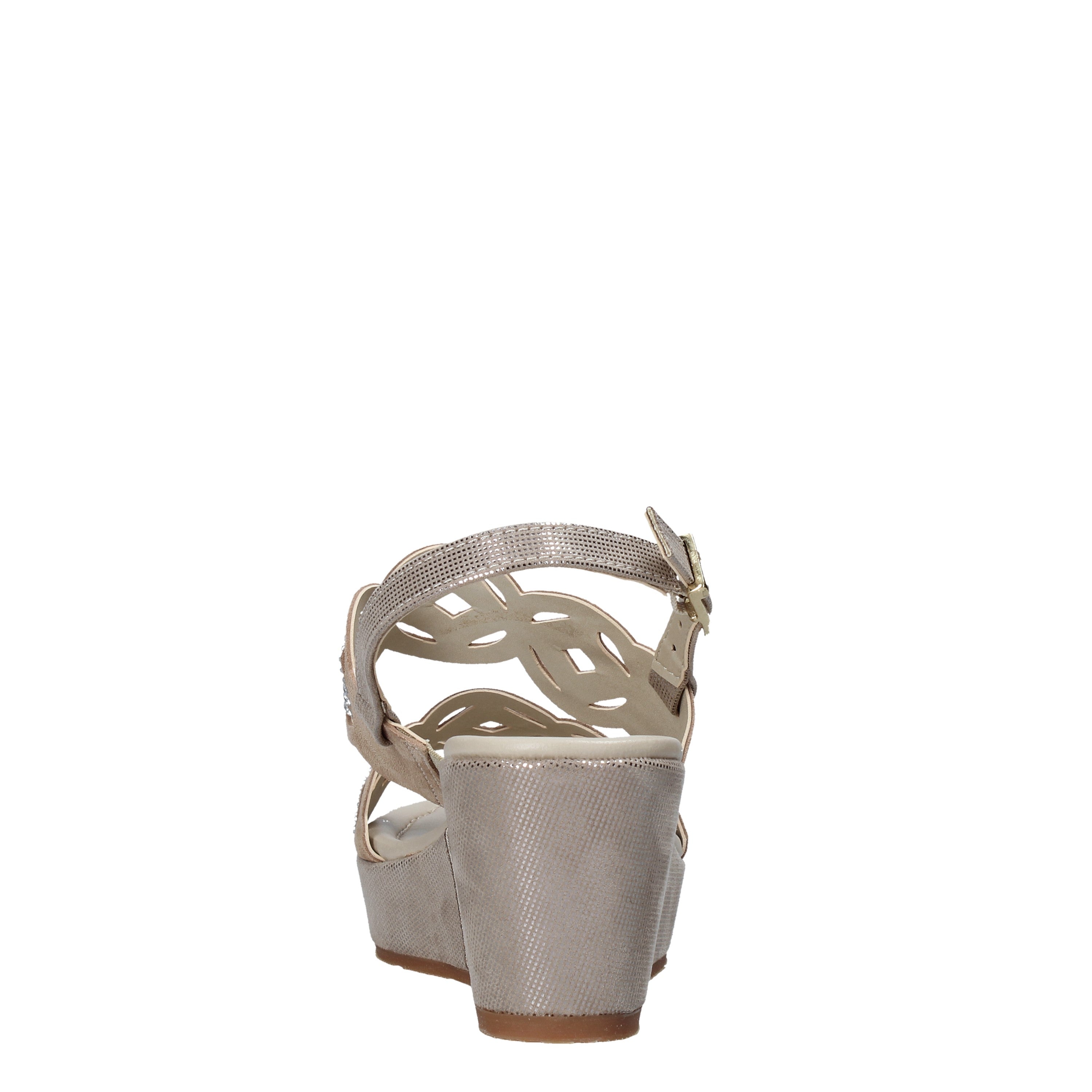 Sandali zeppa Beige Valleverde