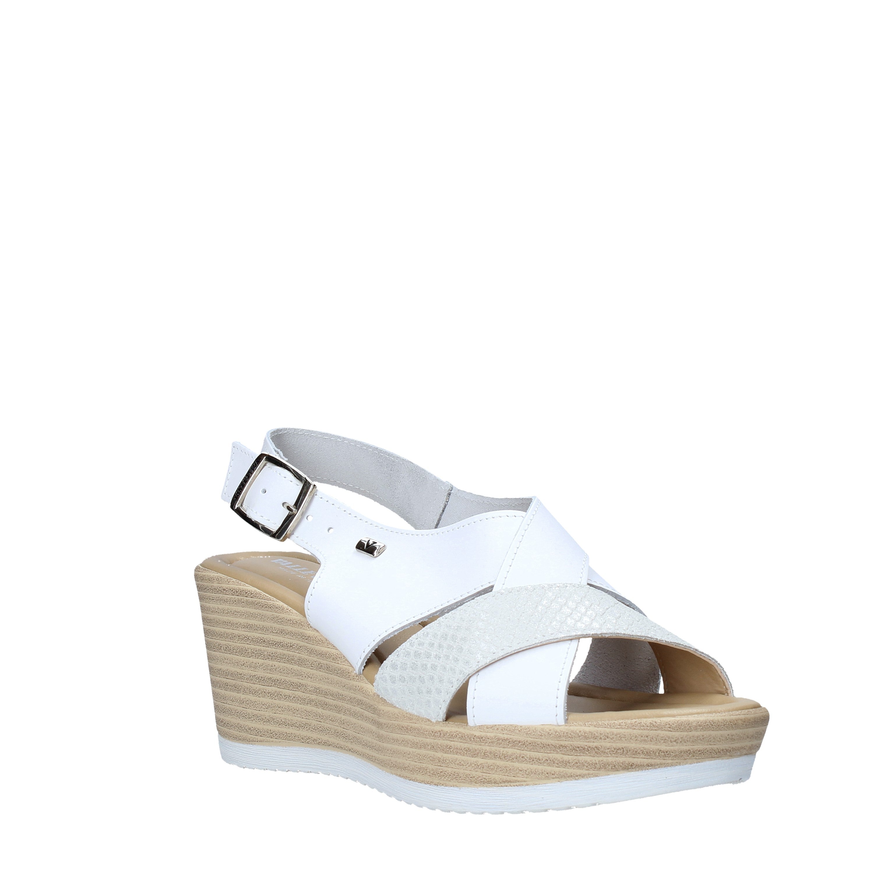 Sandali zeppa Bianco Valleverde
