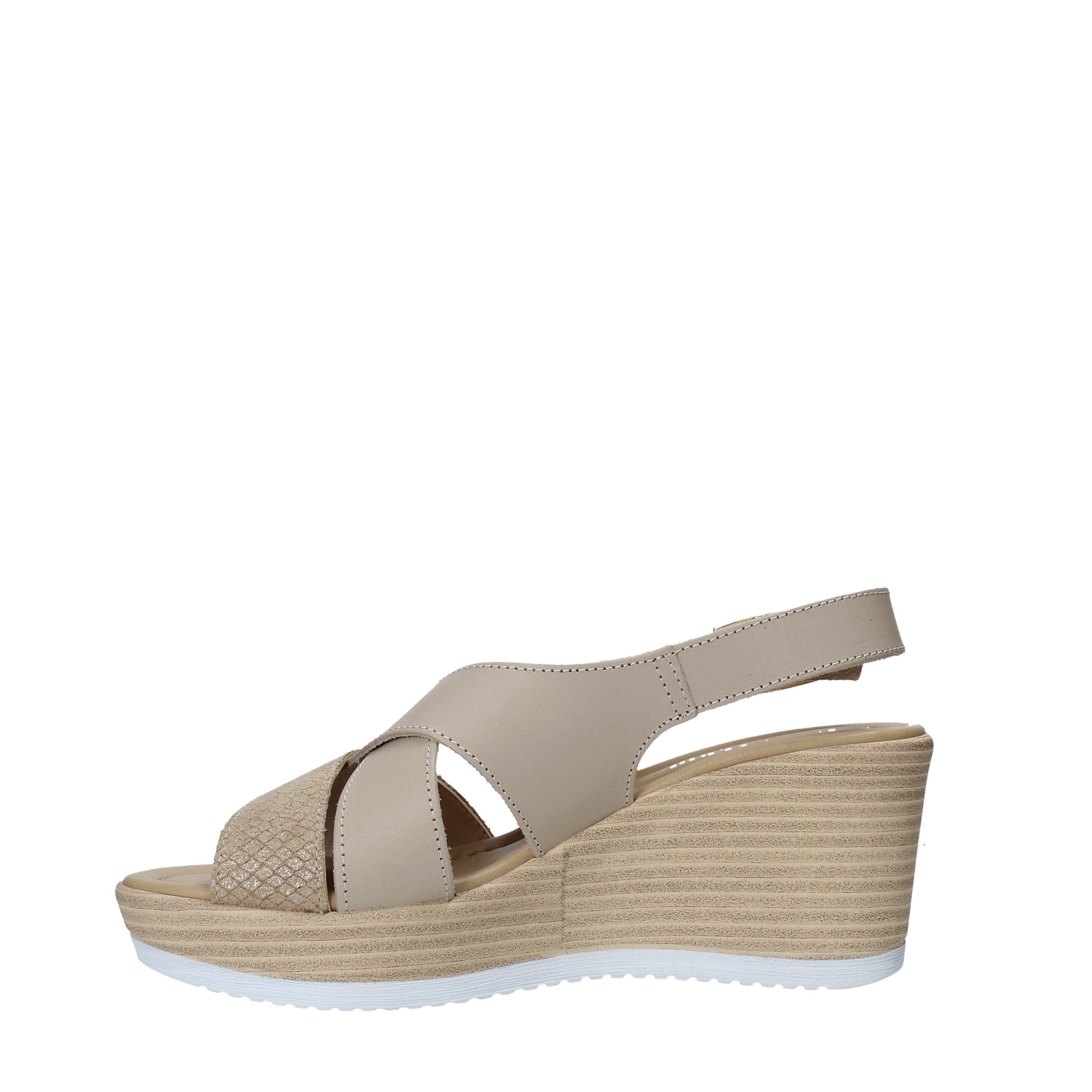 Sandali zeppa Grigio Valleverde