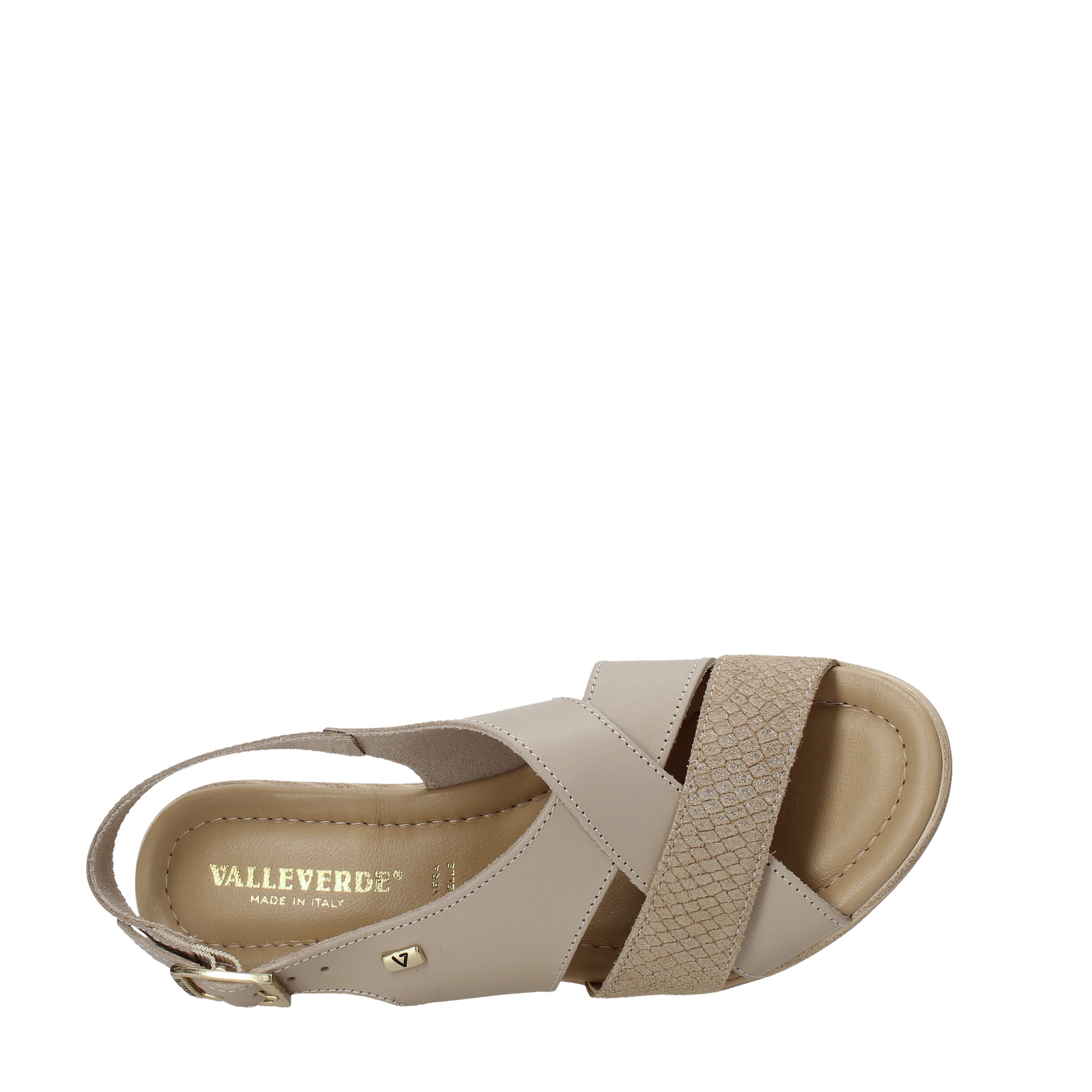 Sandali zeppa Grigio Valleverde