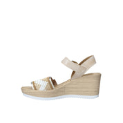 Sandali zeppa Beige Valleverde