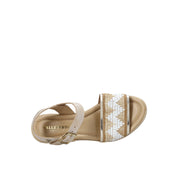 Sandali zeppa Beige Valleverde