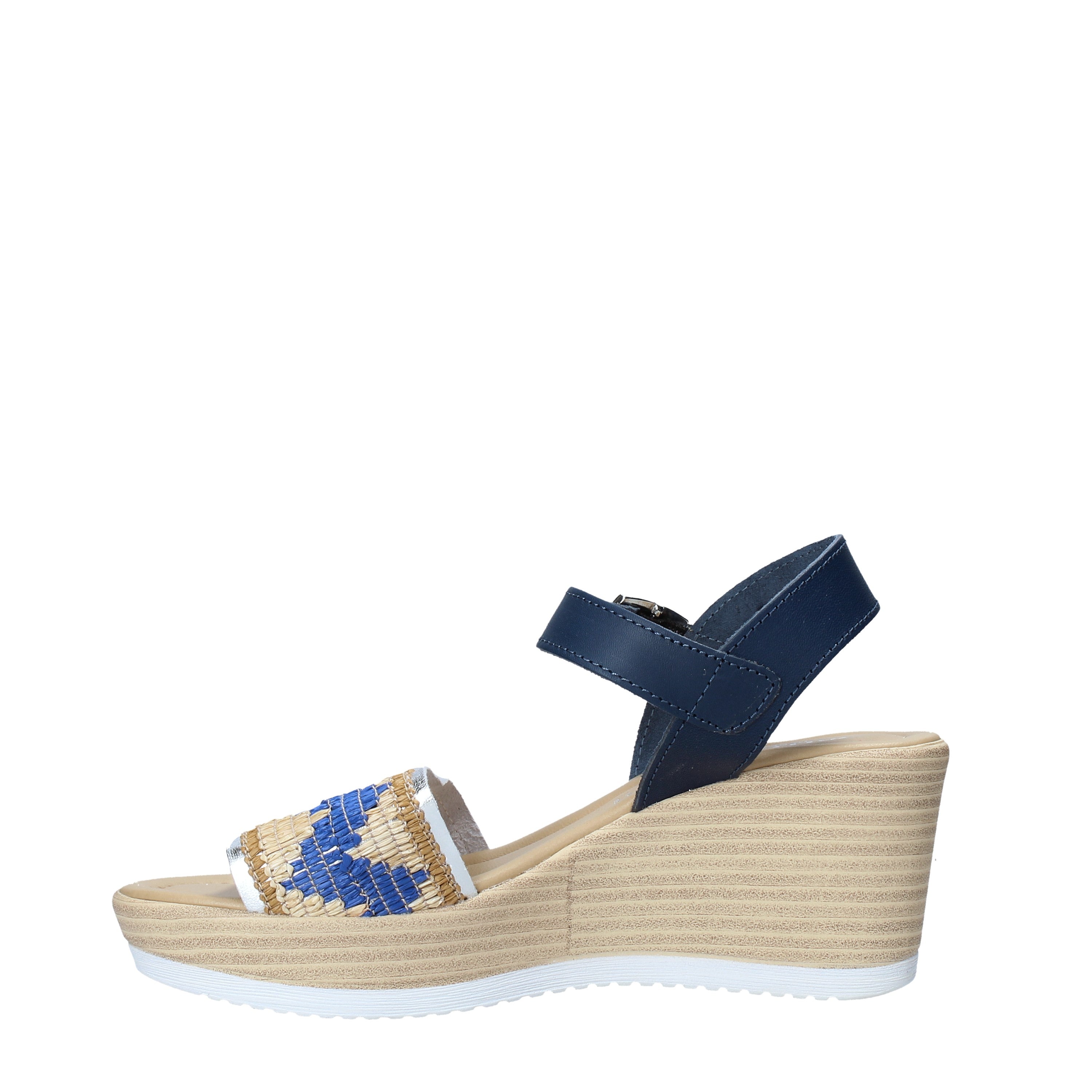 Sandali zeppa Blu Valleverde