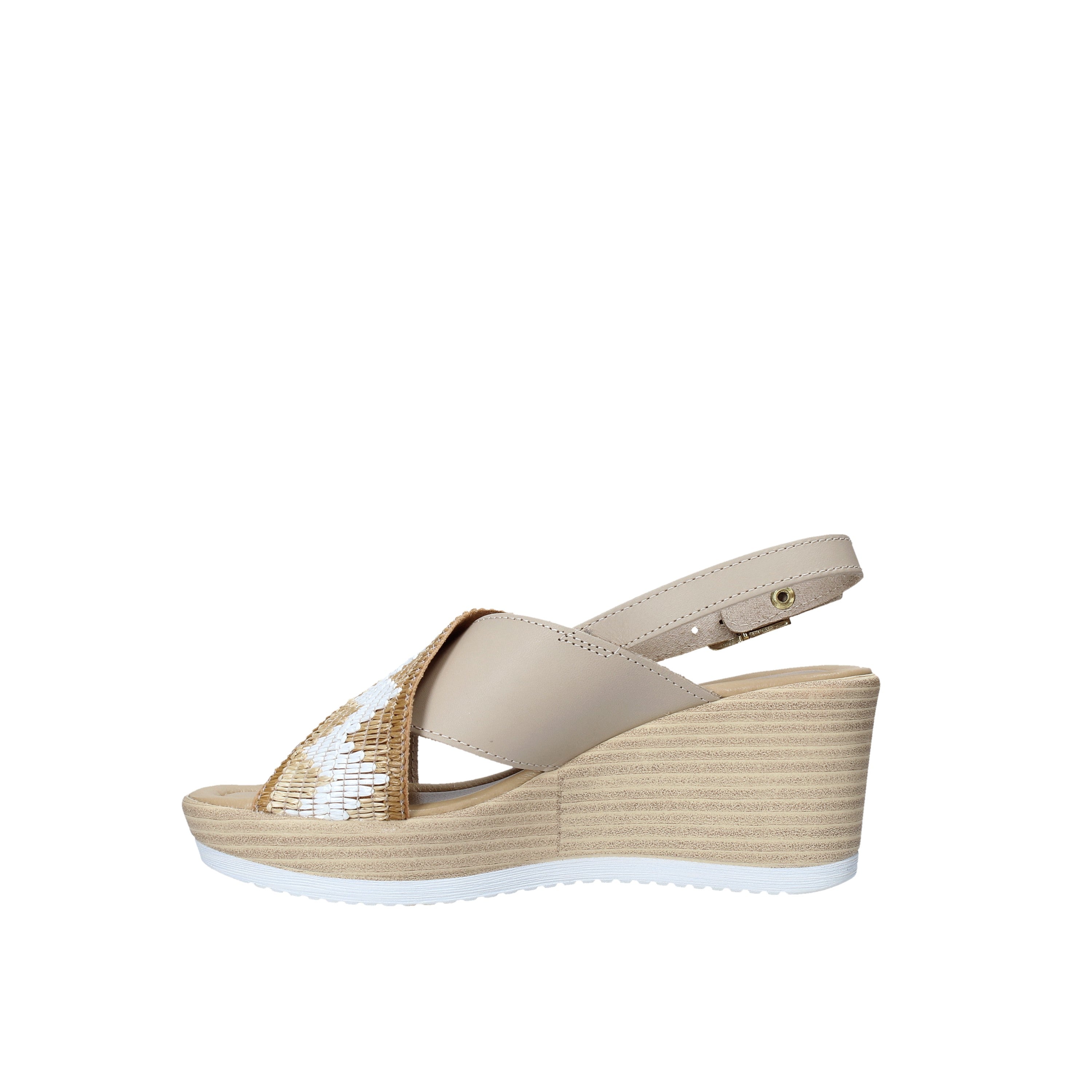 Sandali zeppa Beige Valleverde