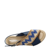 Sandali zeppa Blu Valleverde
