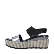 Sandali zeppa Nero Valleverde