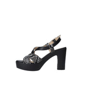 Sandali tacco Nero Valleverde