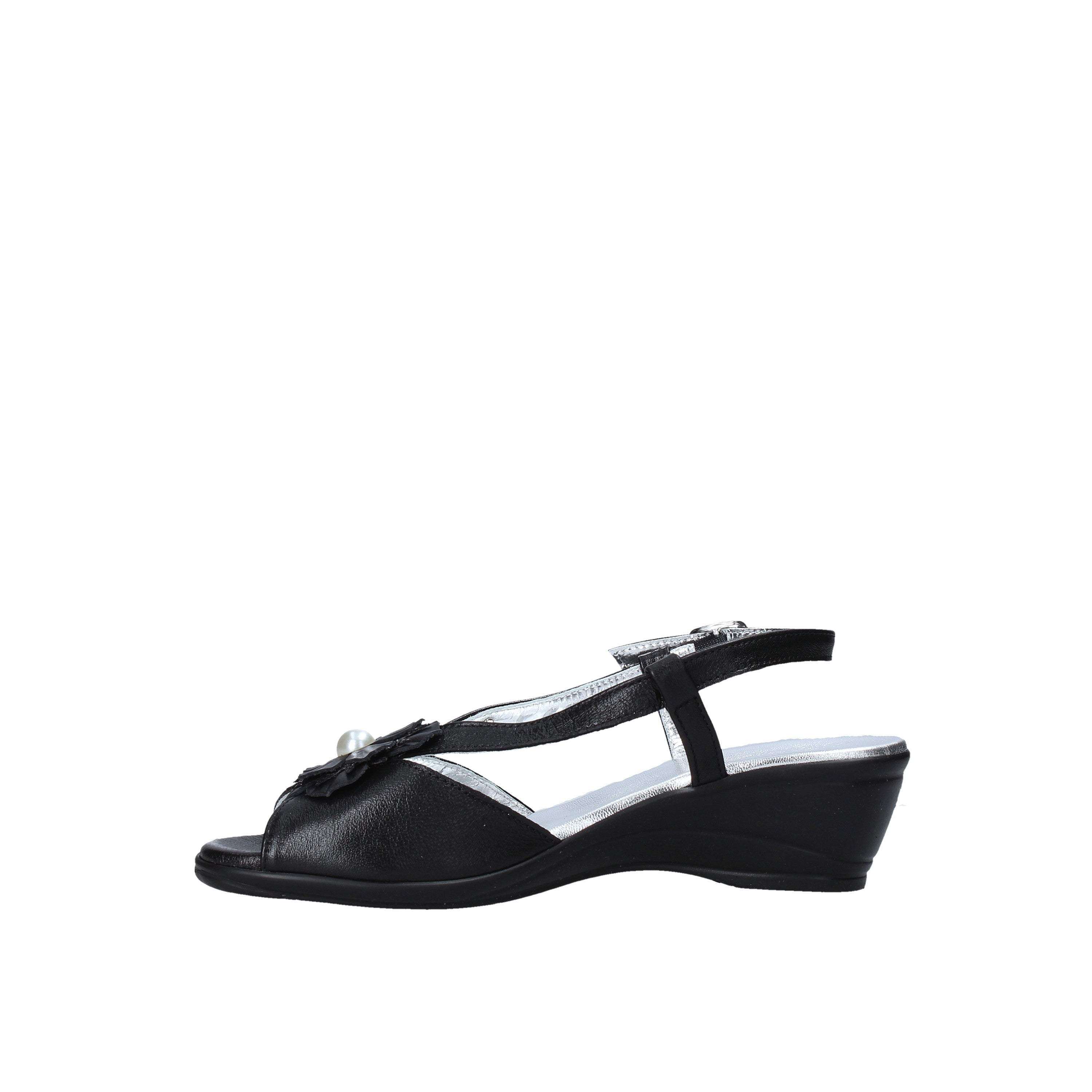 Sandali zeppa Nero Valleverde