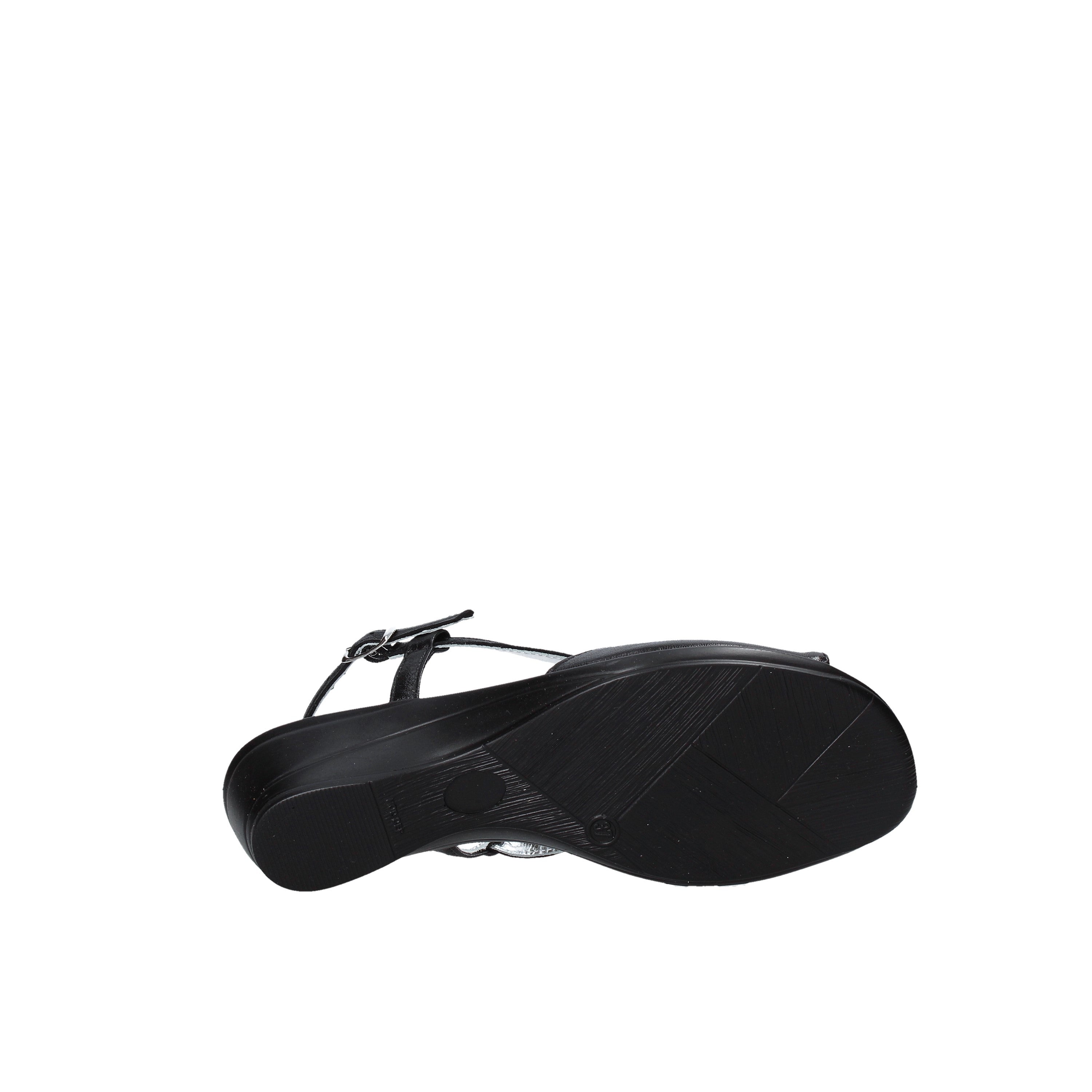 Sandali zeppa Nero Valleverde