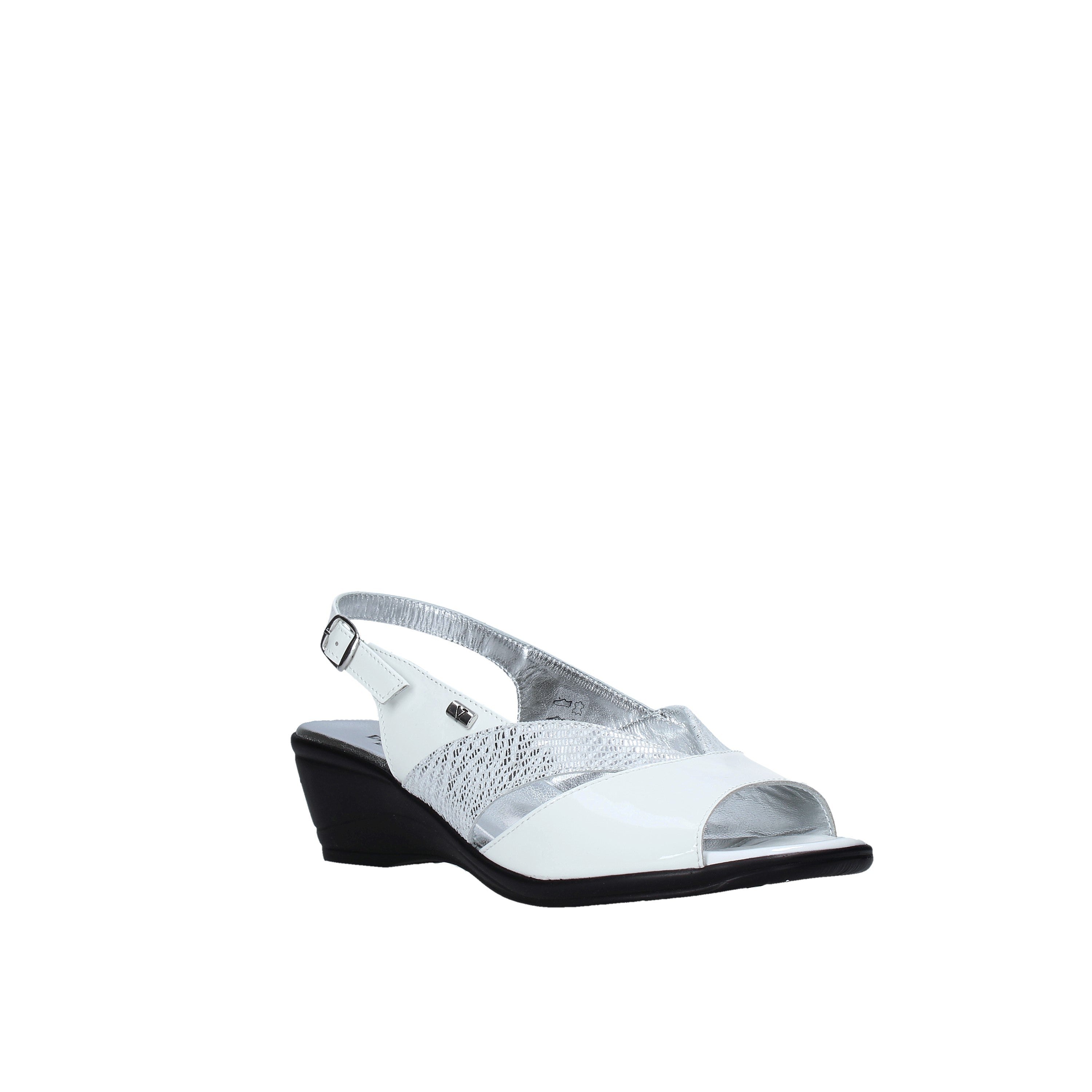 Sandali zeppa Bianco Valleverde