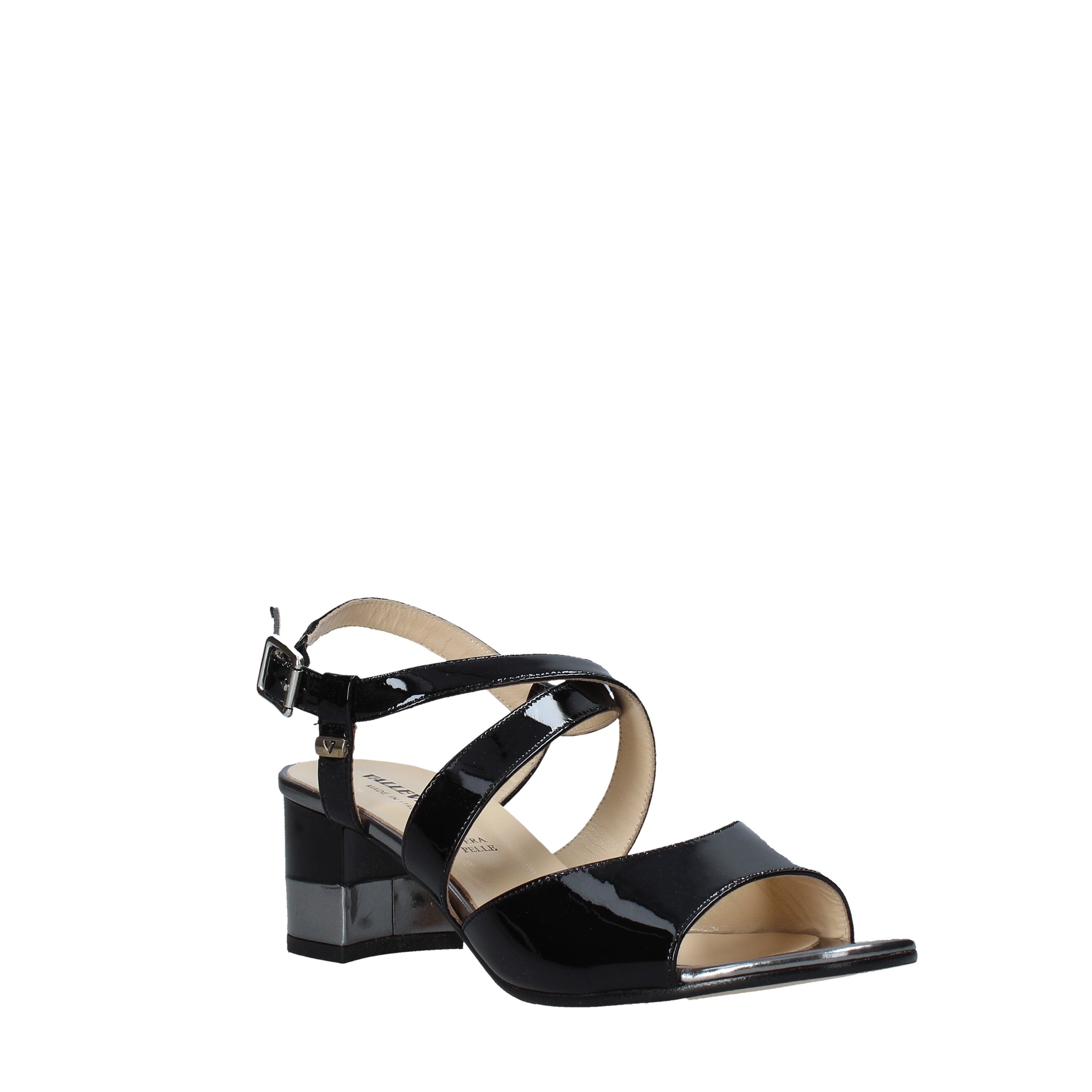 Sandali tacco Nero Valleverde