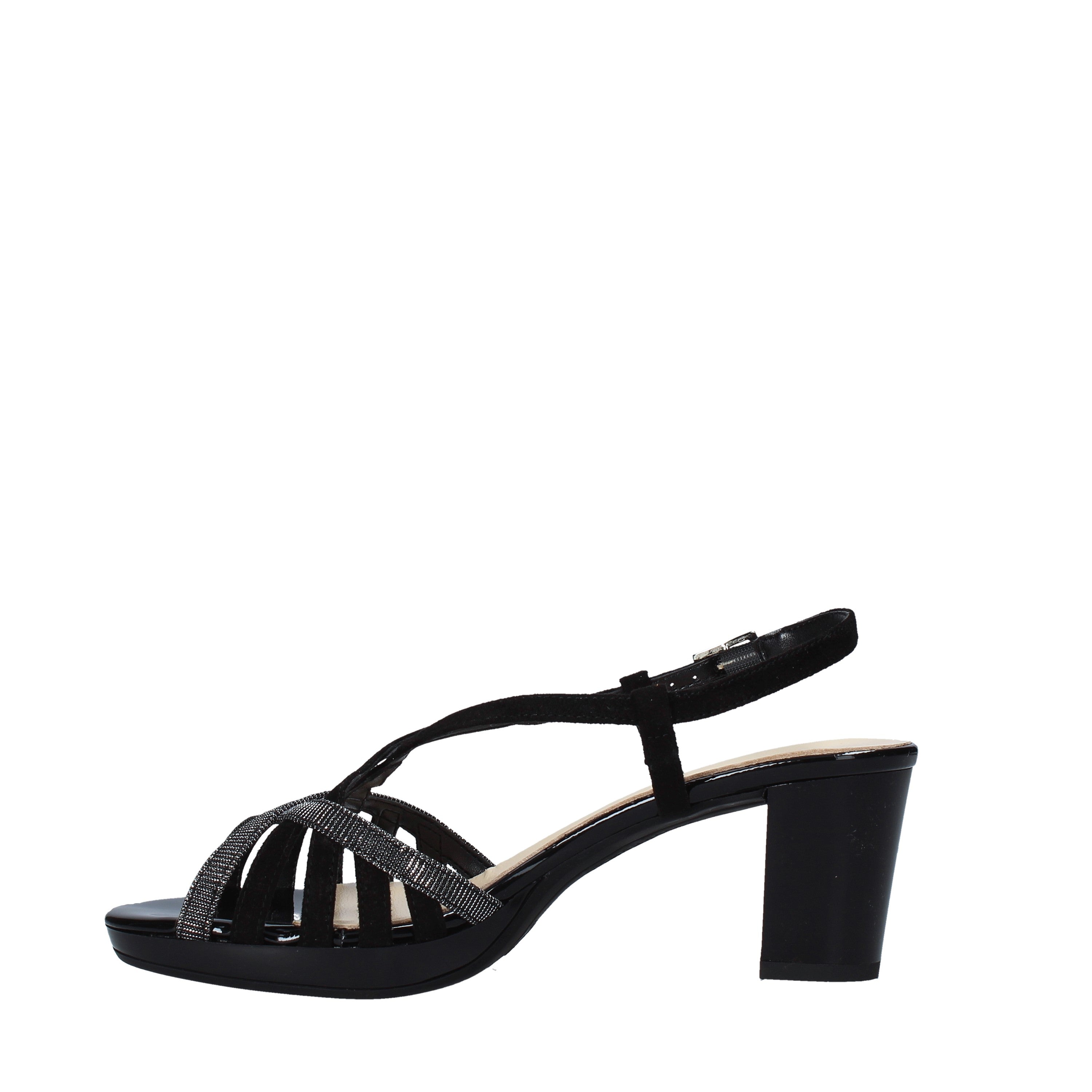 Sandali tacco Nero Valleverde