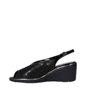 Sandali zeppa Nero Valleverde