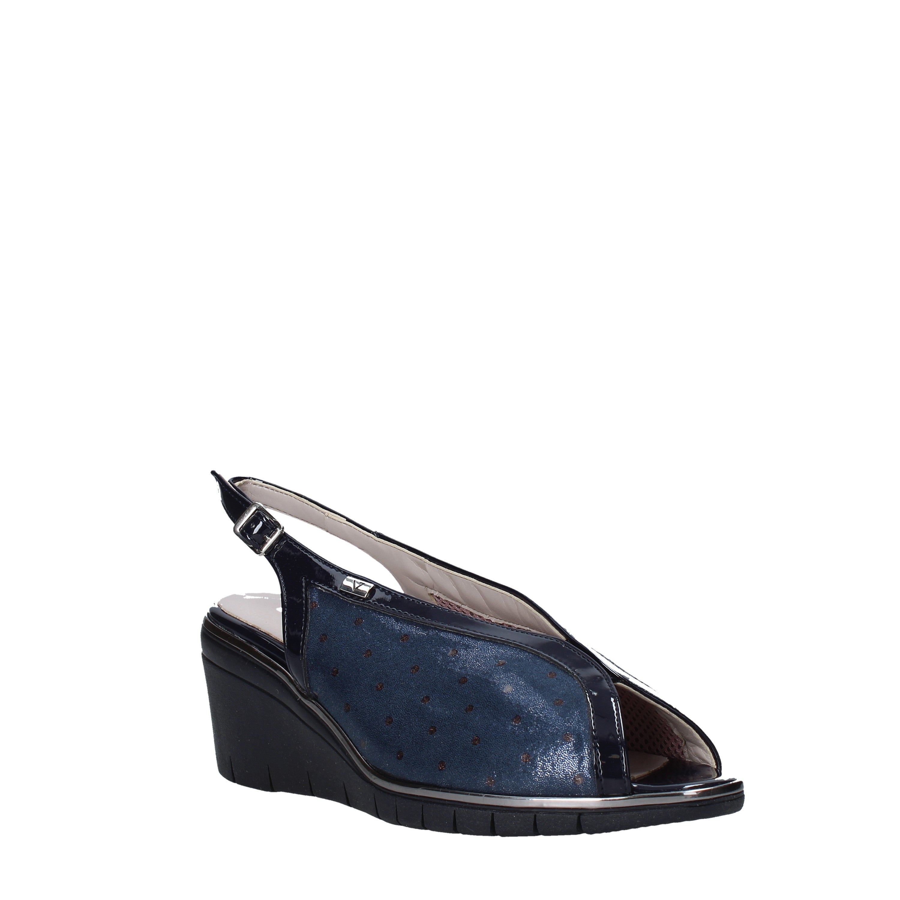 Sandali zeppa Blu Valleverde