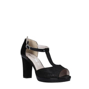 Sandali tacco Nero Valleverde