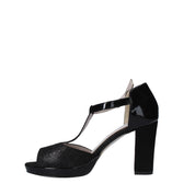 Sandali tacco Nero Valleverde