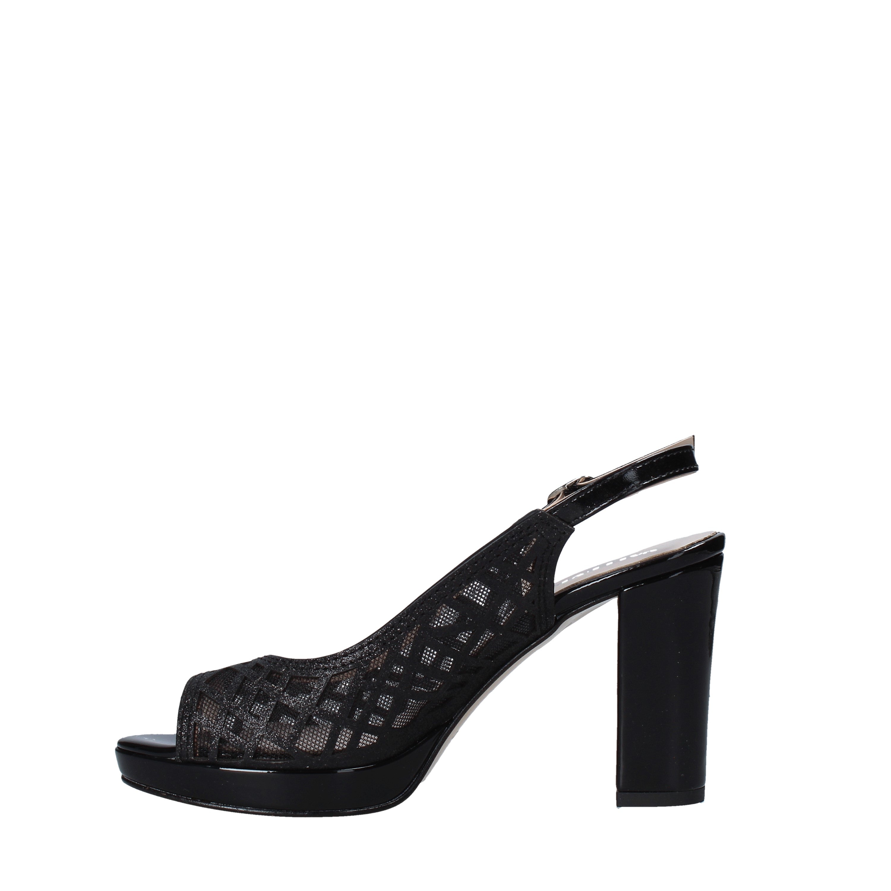 Sandali tacco Nero Valleverde