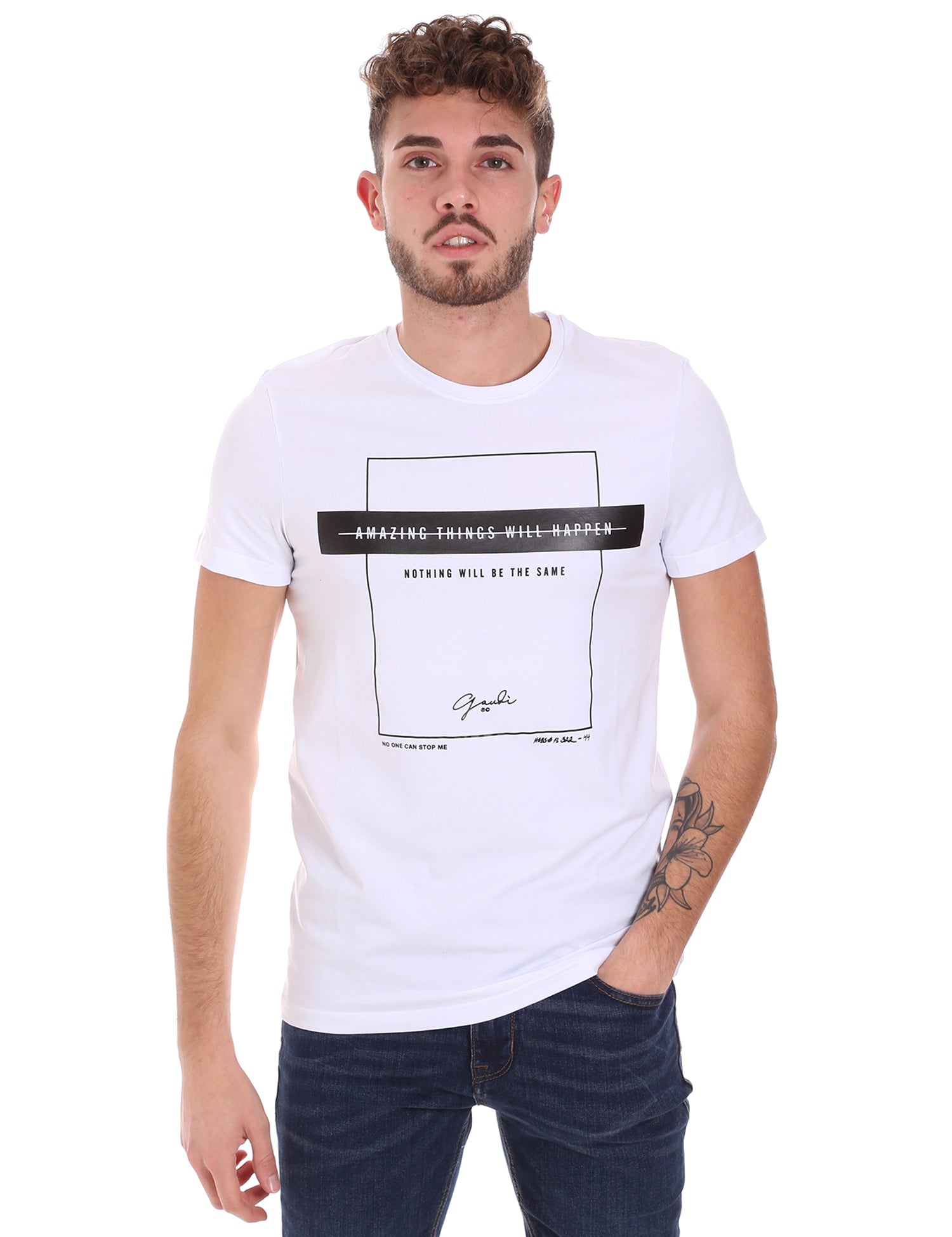 T-shirt Bianco Gaudi