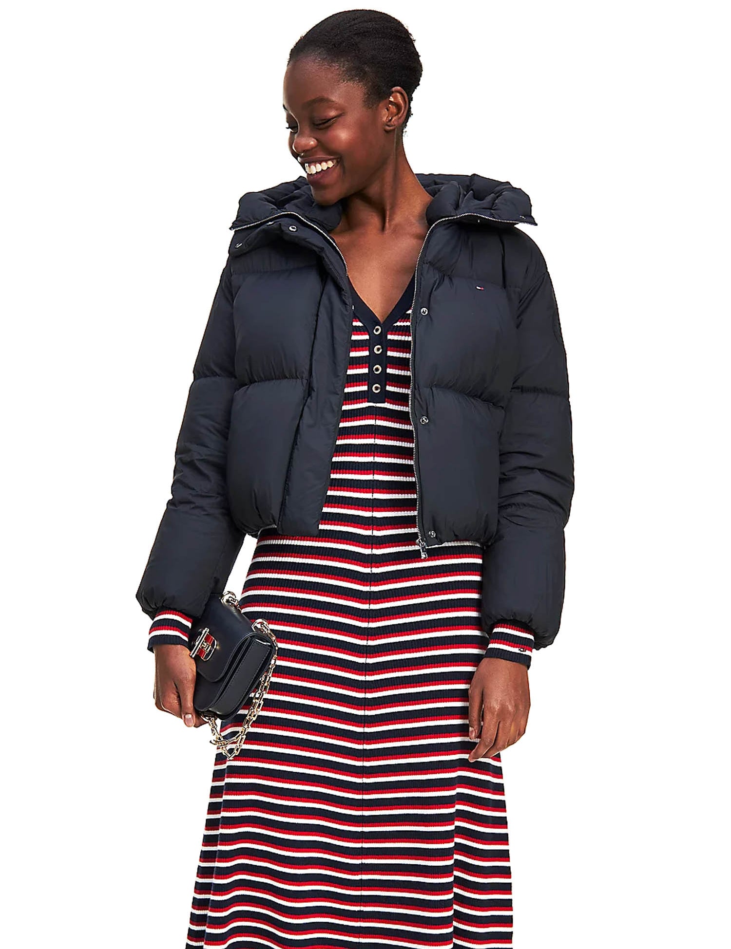 Piumini Nero Tommy Hilfiger