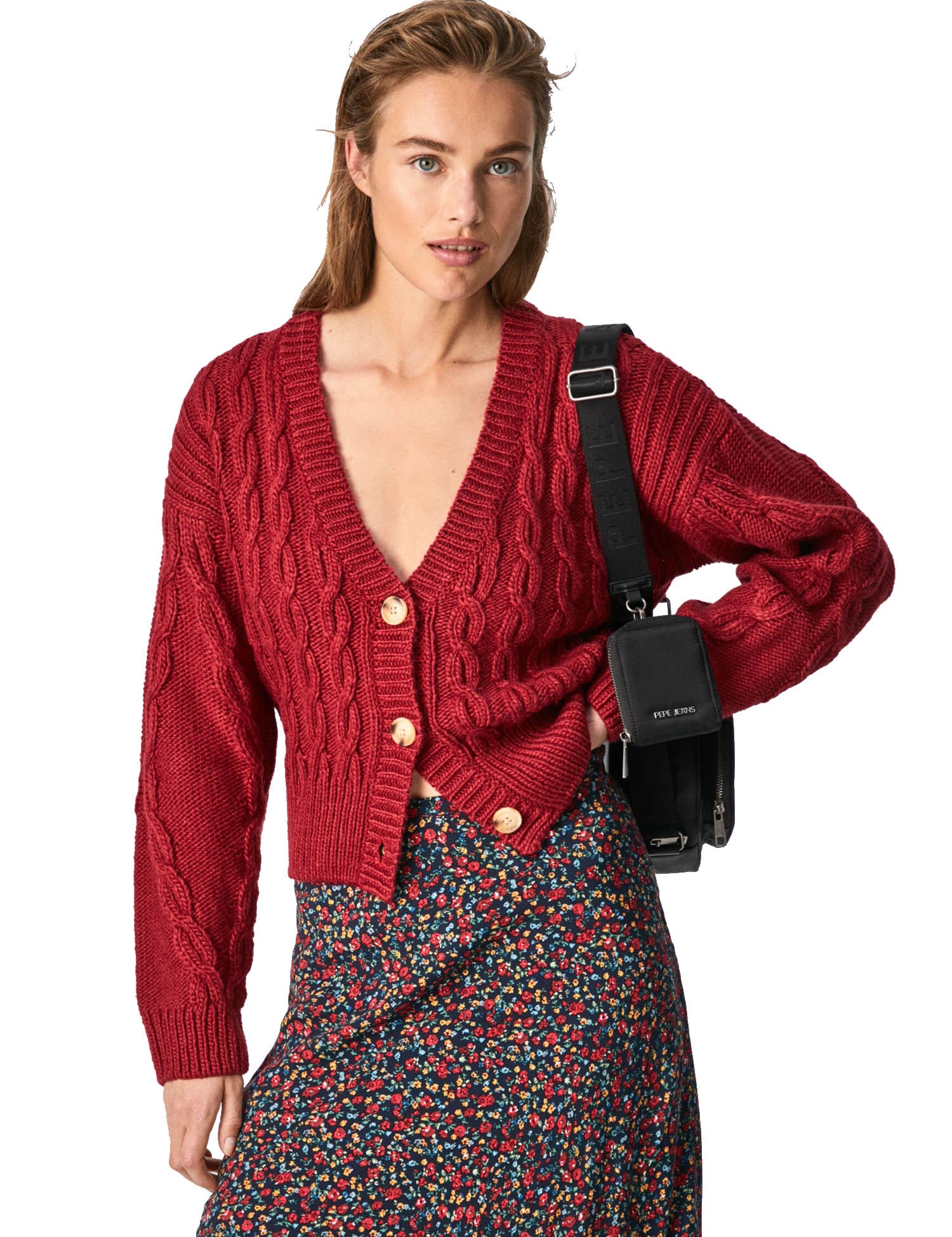 Cardigan Rosso Pepe Jeans