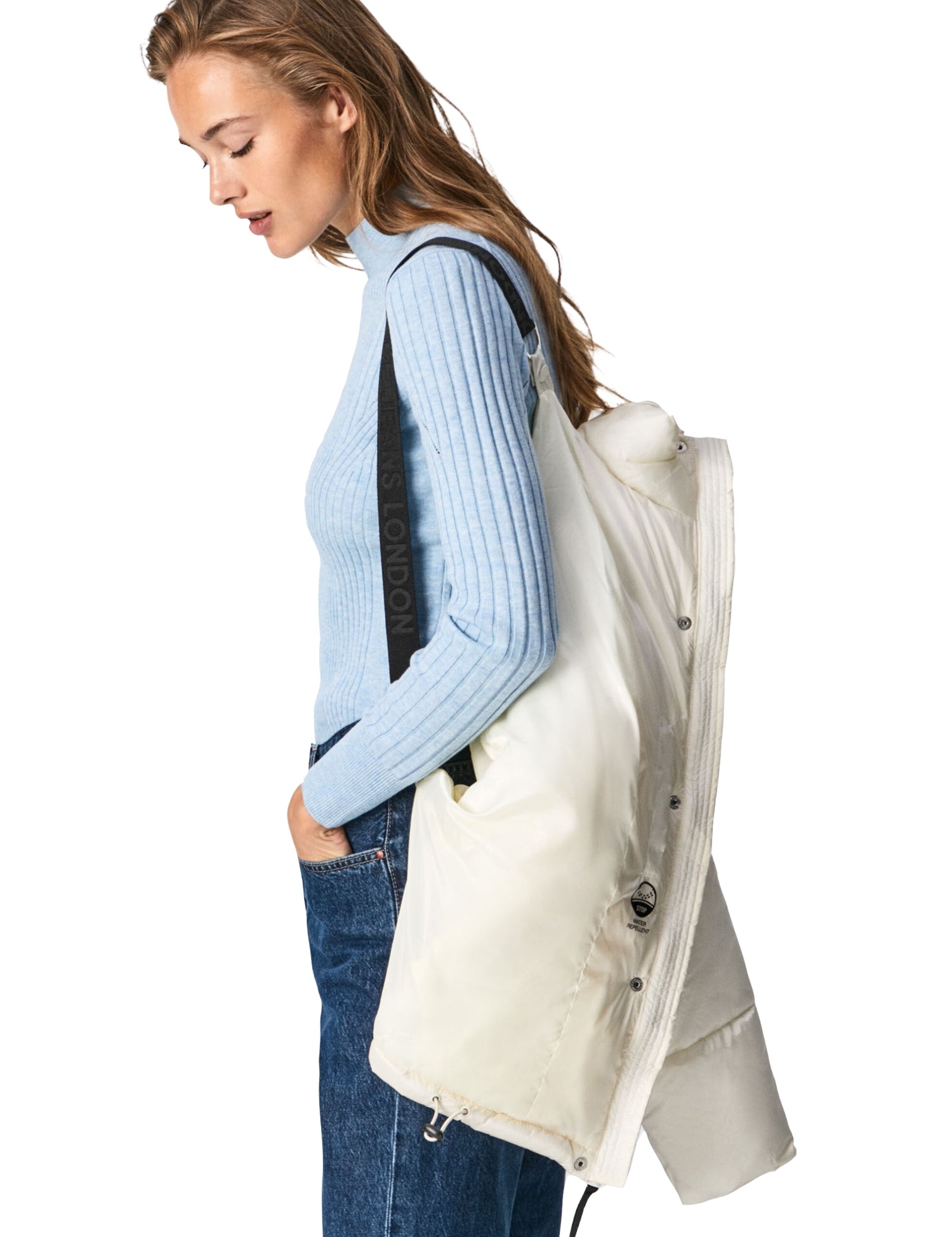 Piumini Beige Pepe Jeans