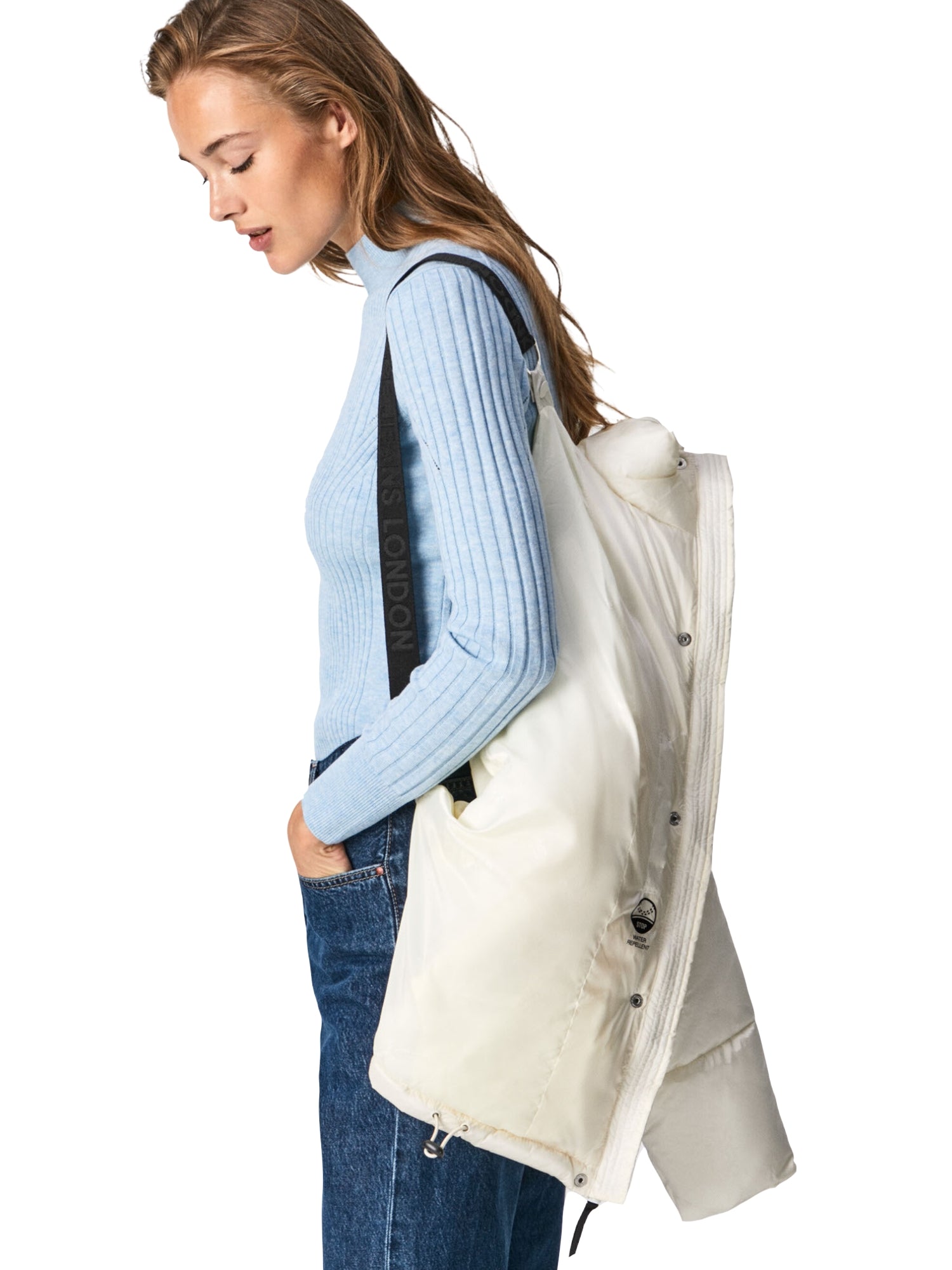 Piumini Beige Pepe Jeans