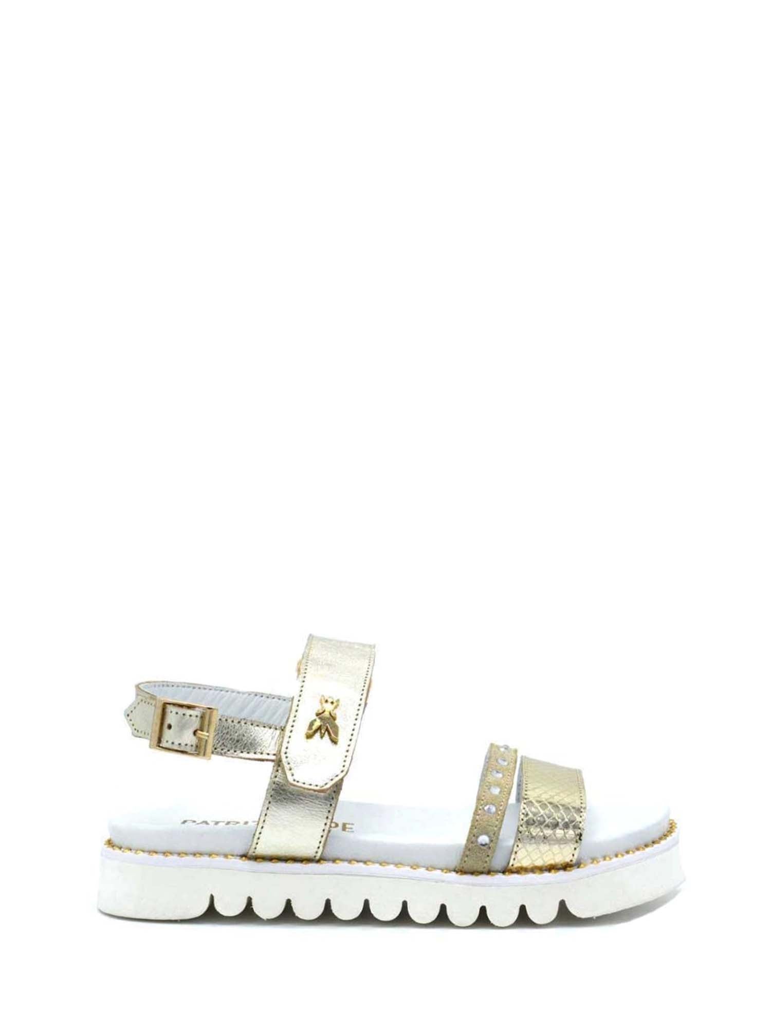 Sandali con strappi Dorato Patrizia Pepe