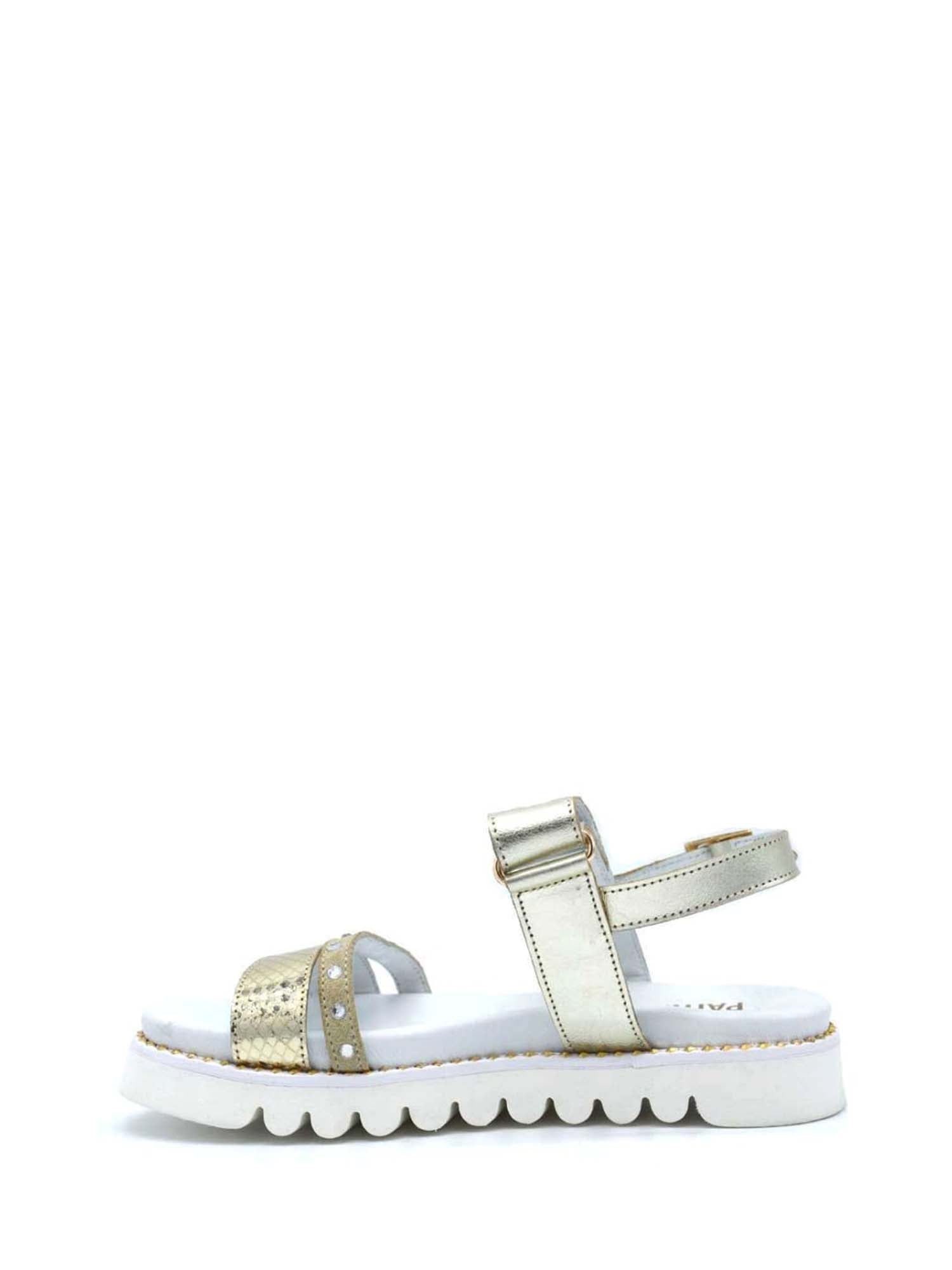 Sandali con strappi Dorato Patrizia Pepe