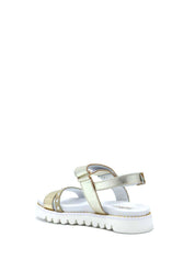 Sandali con strappi Dorato Patrizia Pepe