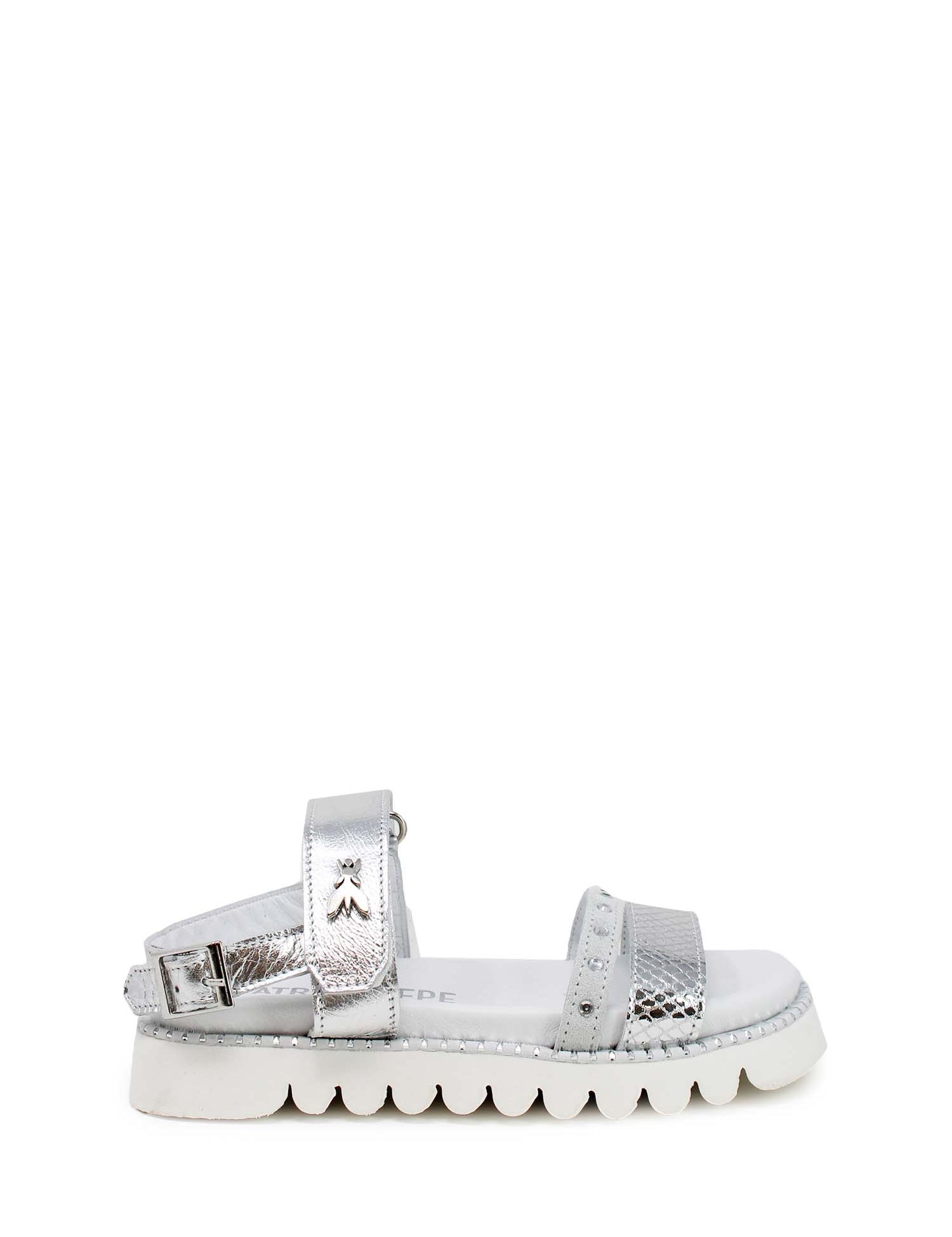 Sandali con strappi Argentato Patrizia Pepe