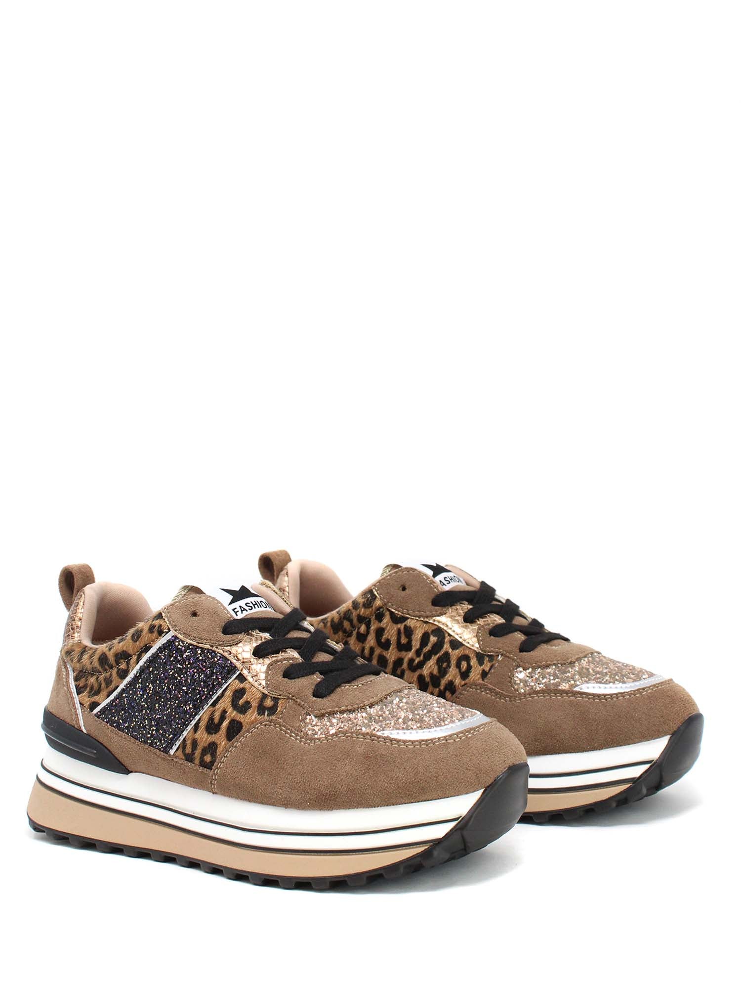 Sneakers Marrone Gold&gold